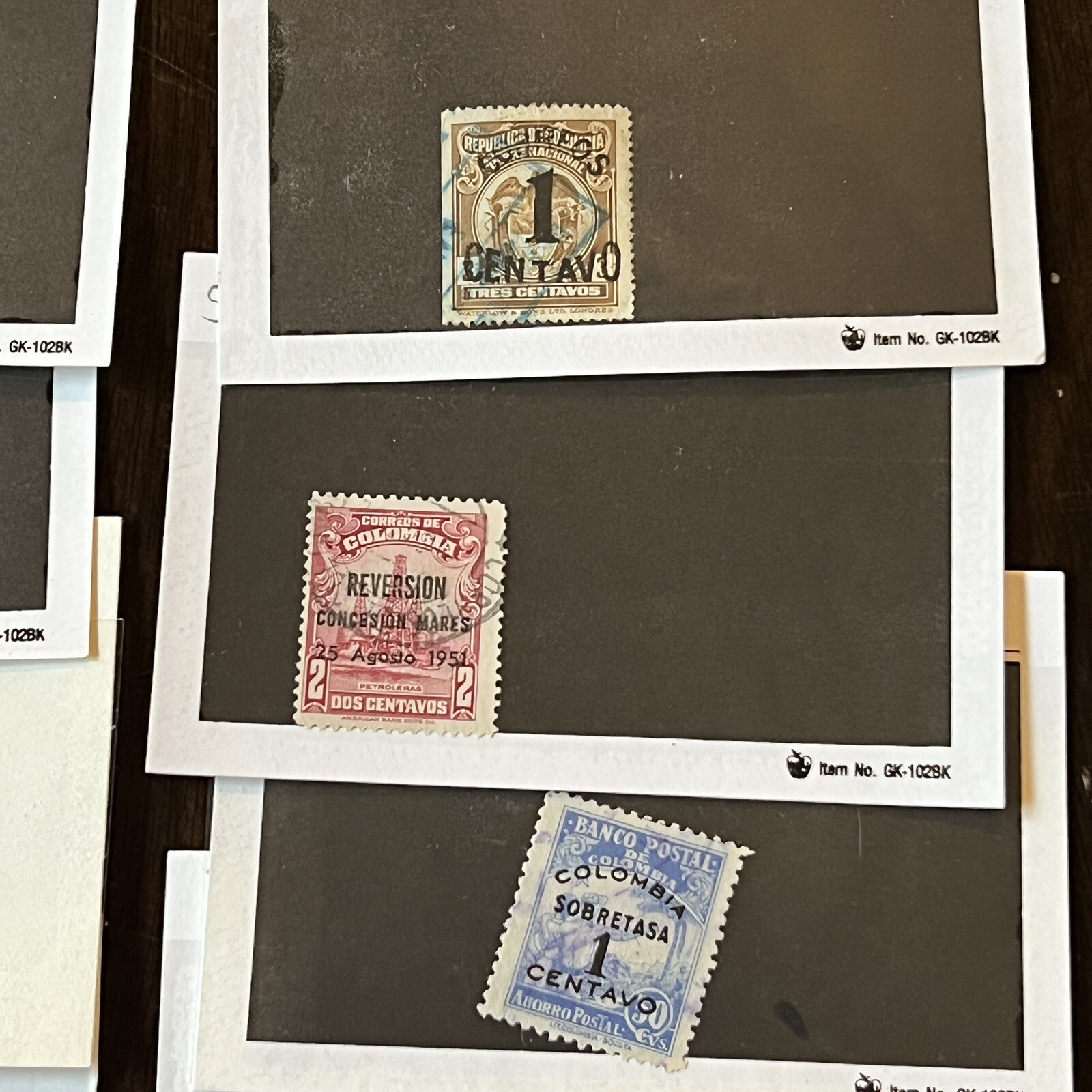 COLOMBIA OVERPRINT LOT USED STAMPS IN GLASSINES REVERSION SOBRESATA REVENUES #6