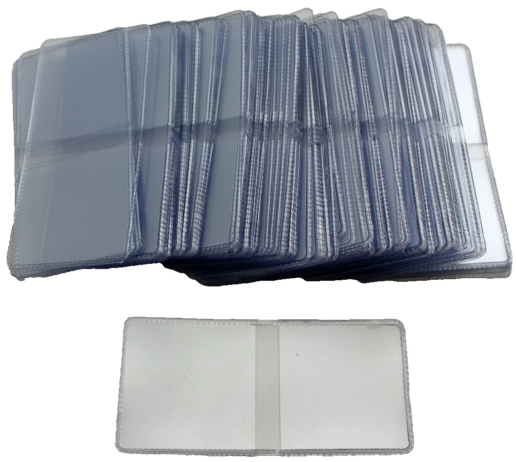 100 Archival Vinyl 2x2 Coin Flips - Round Corner - Double Pocket - Non-PVC