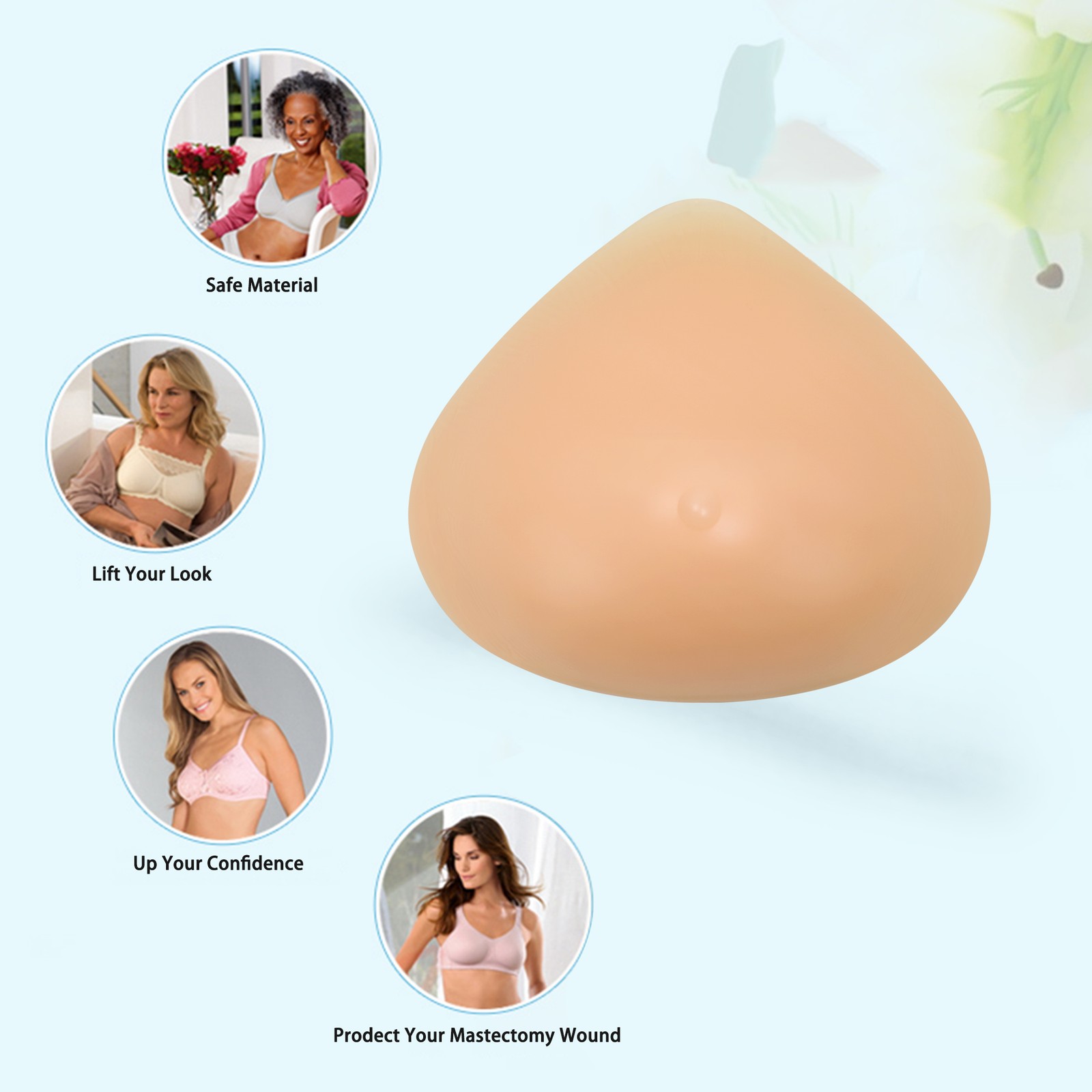 Silicone Breast Forms Pad Mastectomy Prosthesis Bra Enhancers One Piece