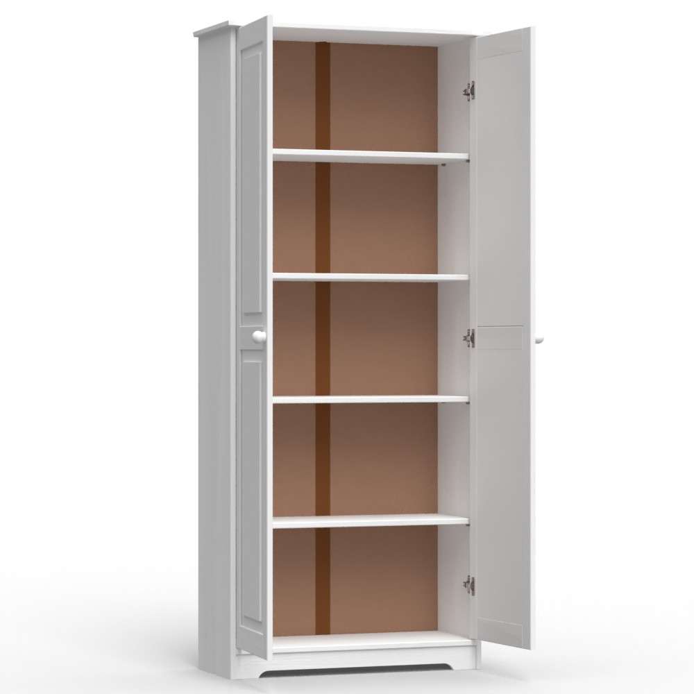 Cabinet Pantry 2 Doors Solid Wood White- by From the Tree Furniture