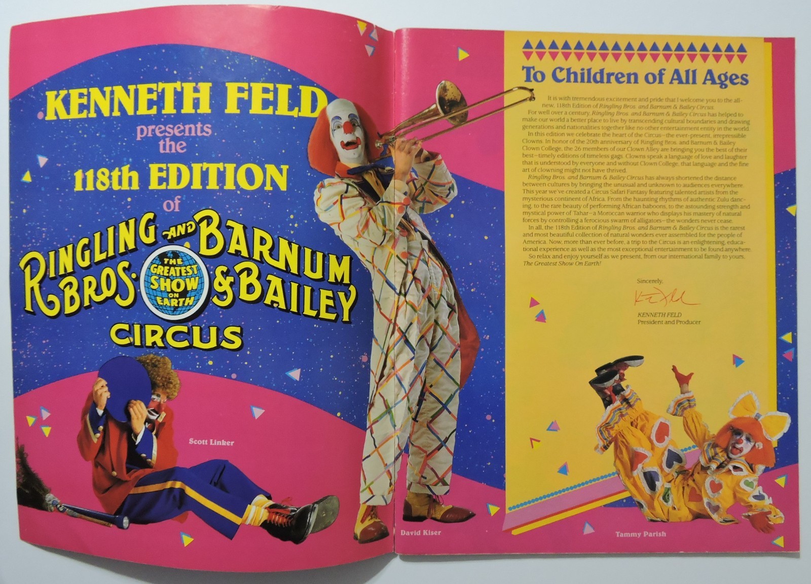 1988 Ringling Brothers Barnum & Bailey Circus Program 118th edition w/ Poster