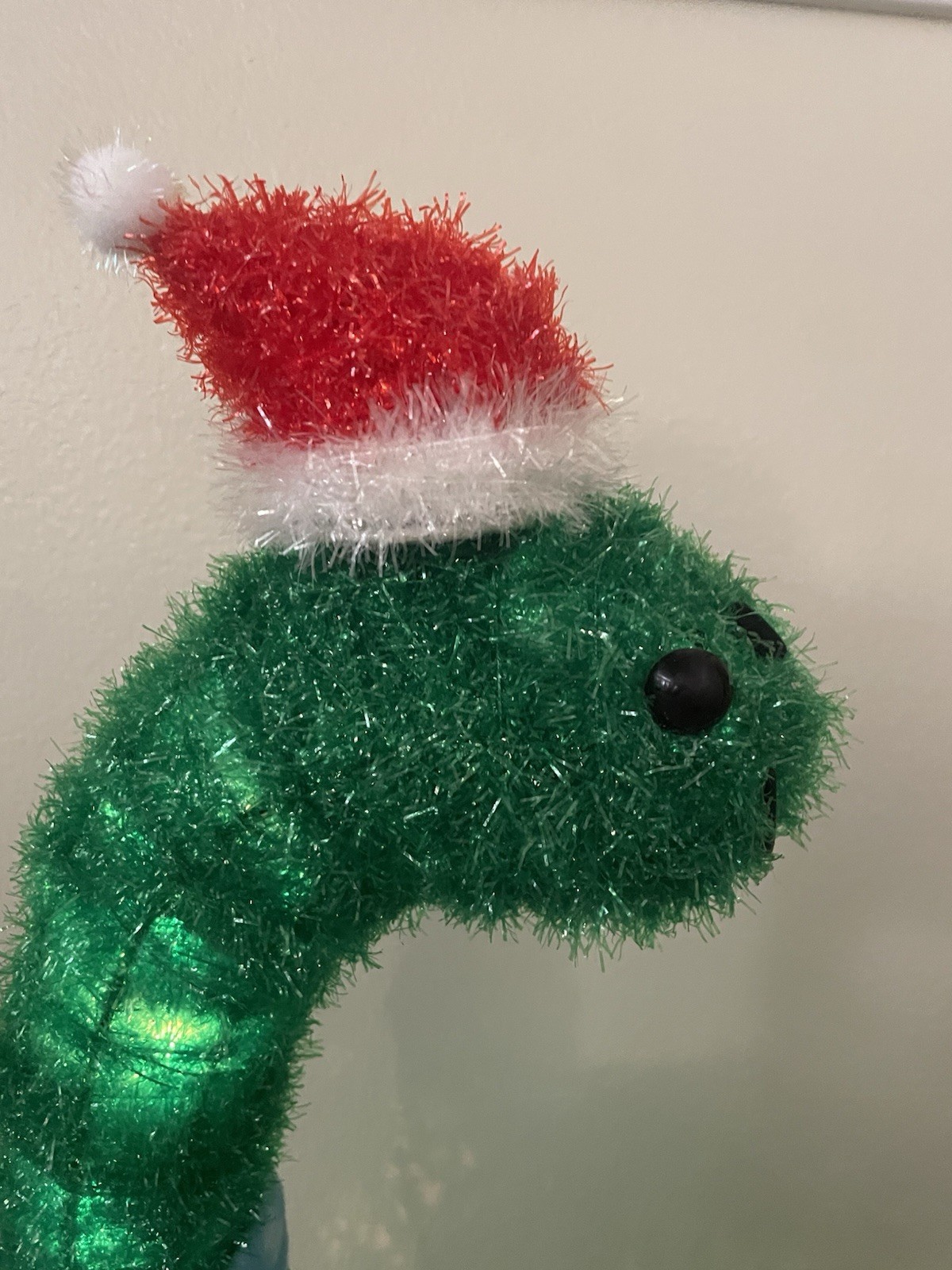 RARE Wondershop From Target Lit Tinsel Christmas Dinosaur WORKS, No Present