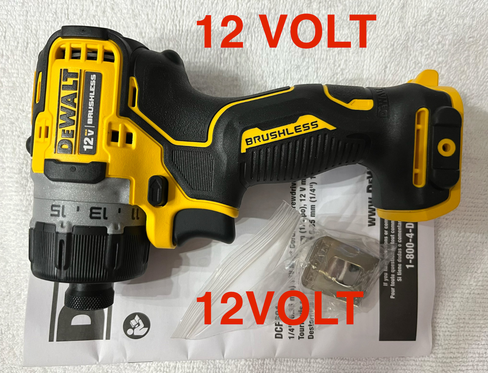 New Dewalt Xtreme DCF601B 12V 12 Volt Max 1/4" Hex Brushless Screwdriver