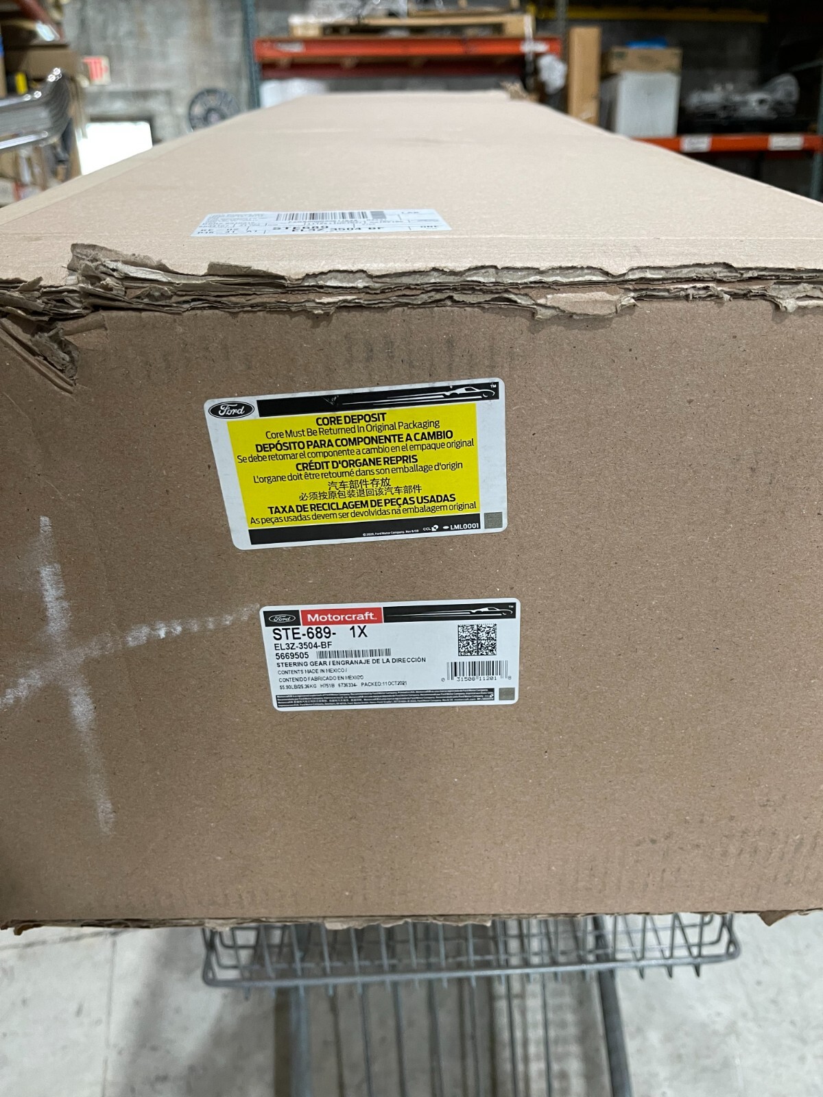 New Ford Original Steering Gear EL3Z-3504-BF