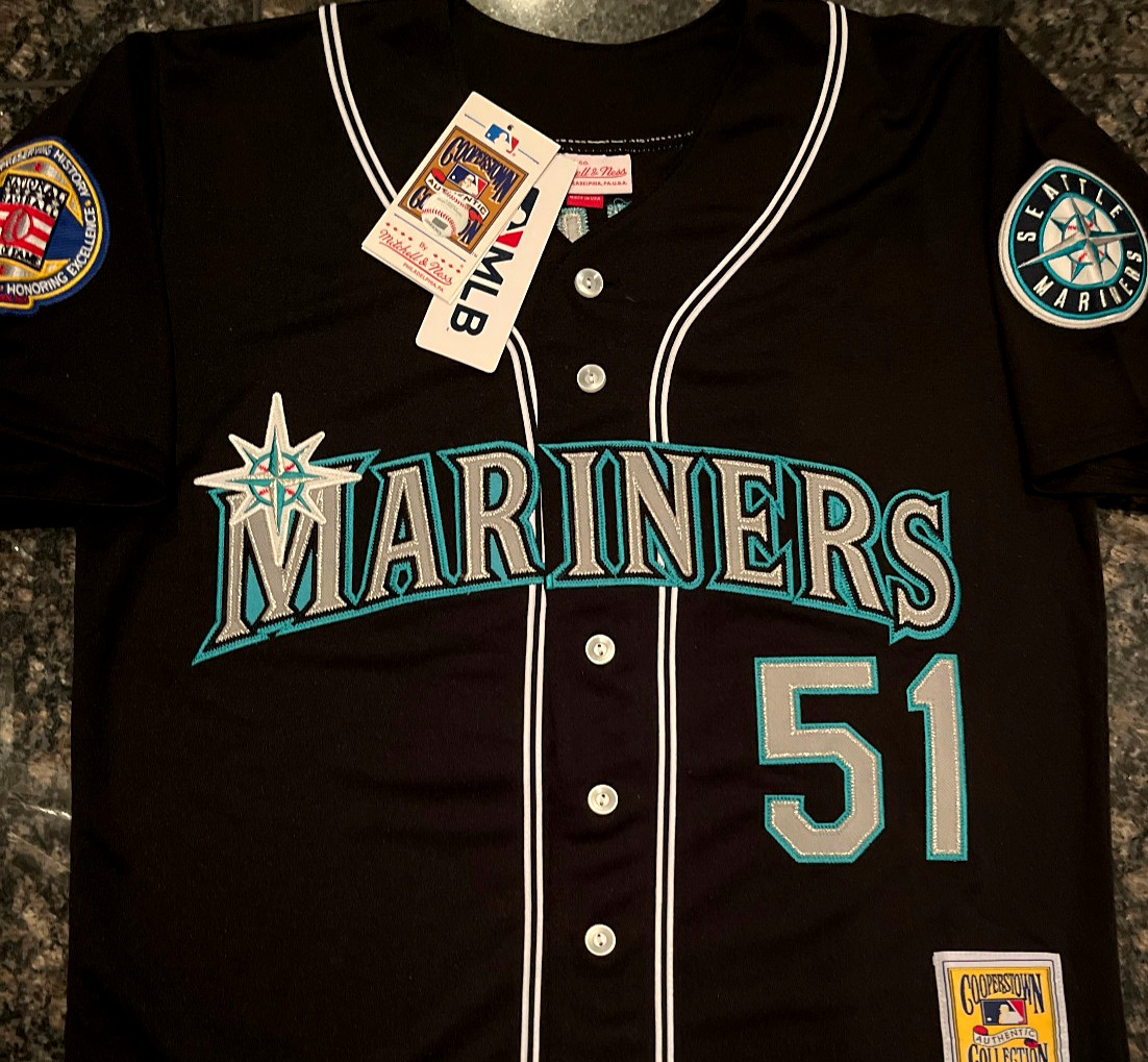 Seattle Mariners #51 Ichiro Hall of Fame Limited Edition 2Patch stitched Jersey