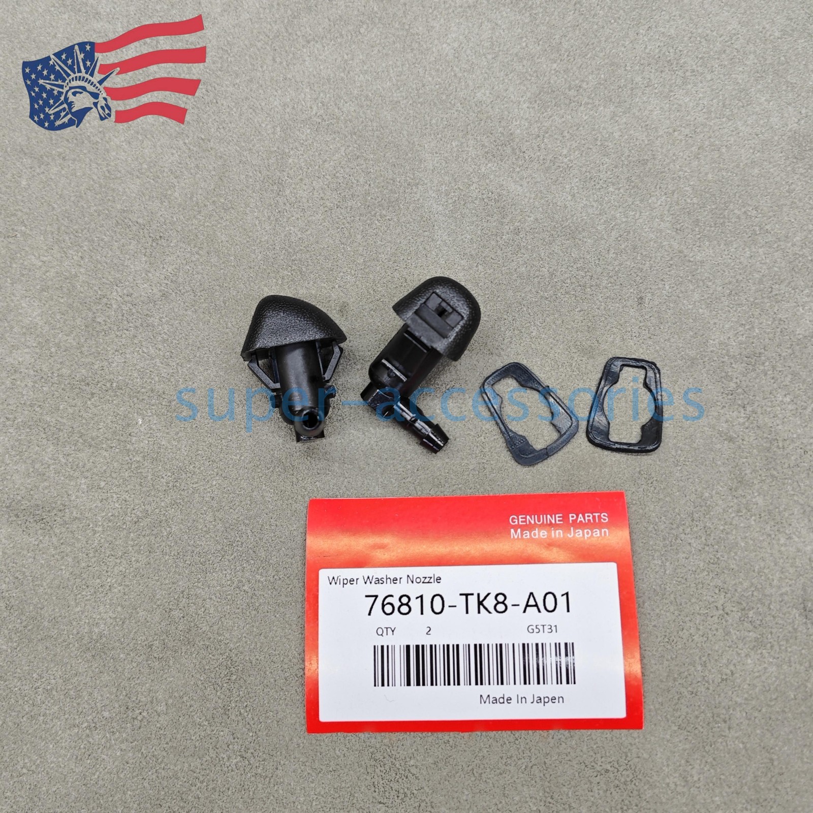 New ! 2PCS Windshield Washer Sprayer Nozzle NewFor 2011-17 Honda Odyssey