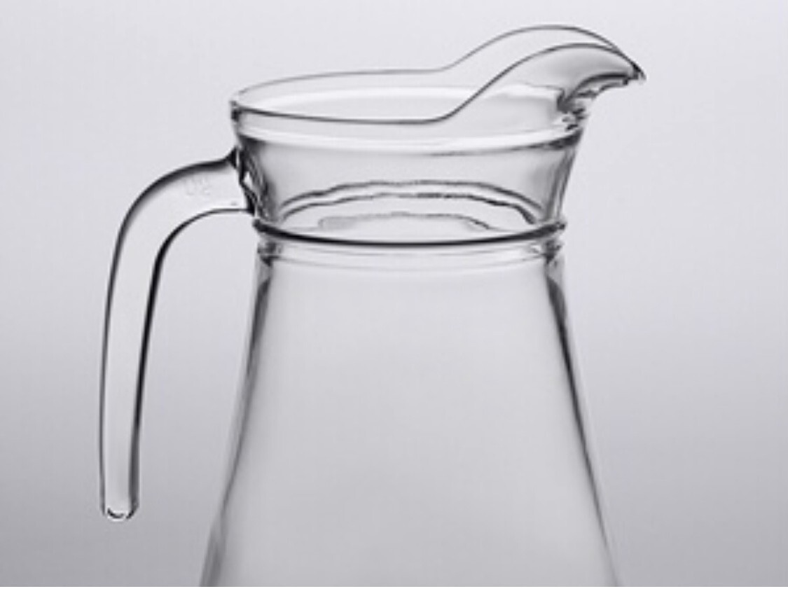 44 oz Glass Pitcher with High Pour Lip