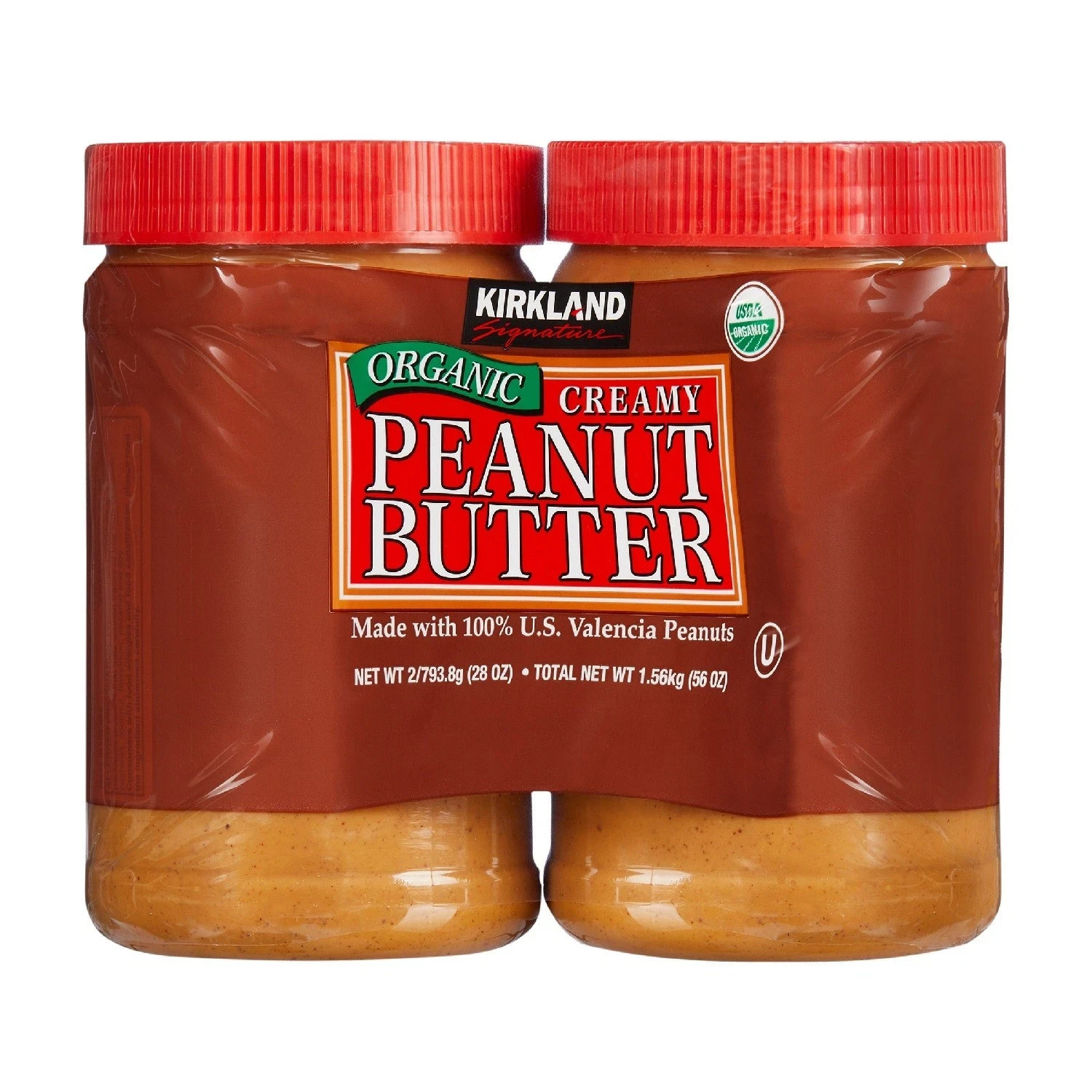 Kirkland Signature Organic Peanut Butter, 28 Ounce (Pack of 2)