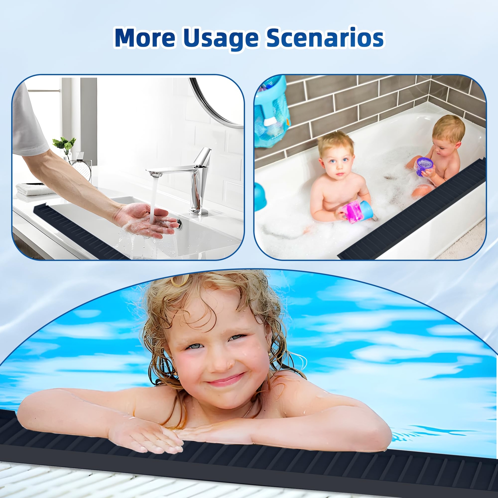 4"X30" Extra Long Sink Edge Protectors for Kitchen Single and Double SinkKitc...