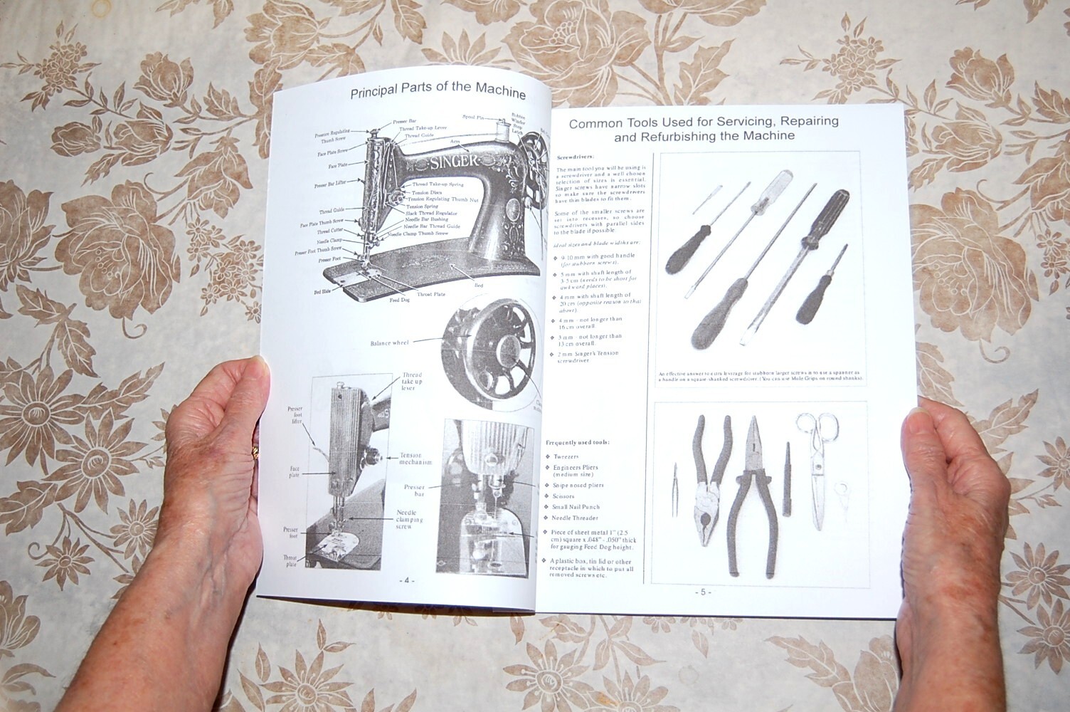 Rare 50-Page Repair and Refurbish Manual for Singer Sewing Machines 66 and 99