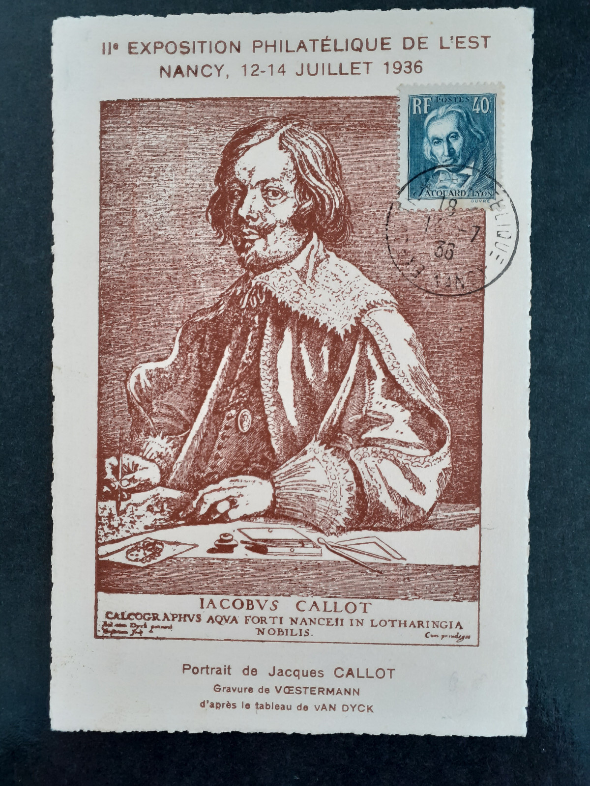 France - 1934 - Mi. 290 - Jacquard - Stamp Exhibition 1936 Nancy