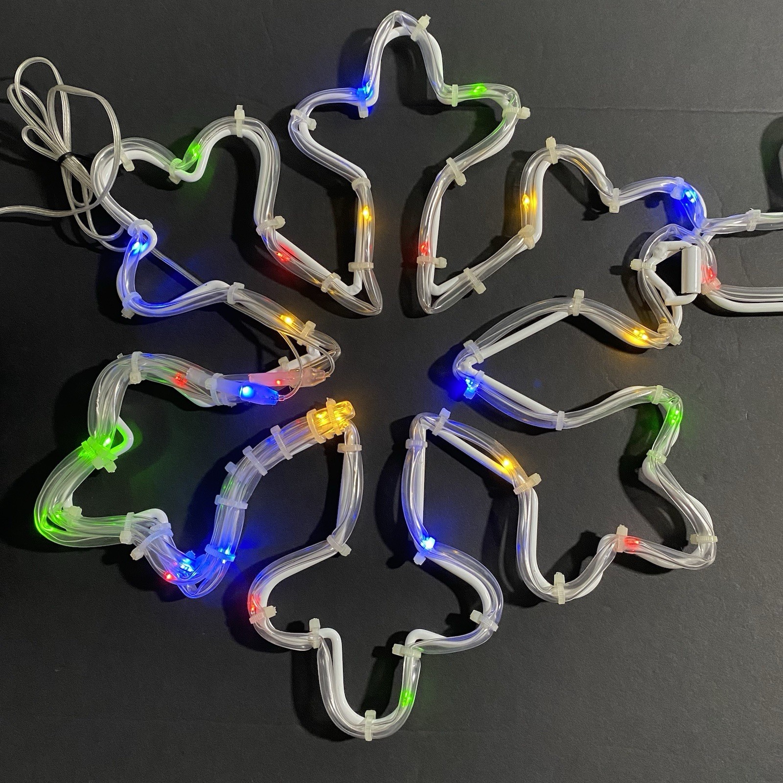 Mr. Christmas Holiday Icon Trio-Snowflakes Warm White/Multicolor