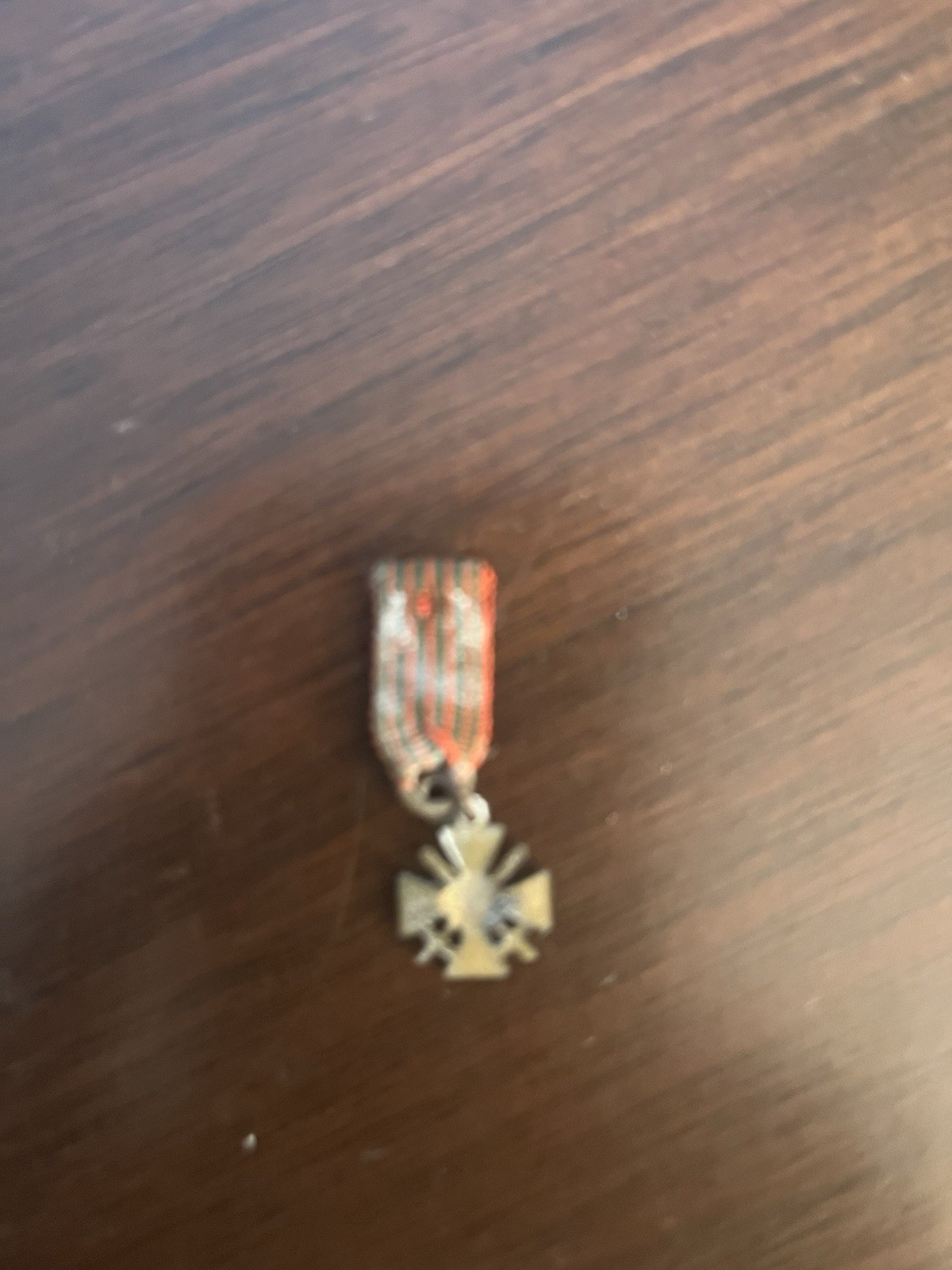 French Croix de Guerre Medal WWI 1914-1918 with Ribbon