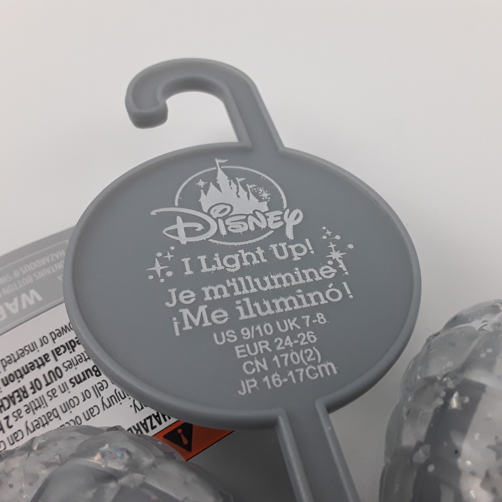 Disney Cinderella Light-Up Costume Footwear Size 9/10 Youth Faceted Gem Age 3+