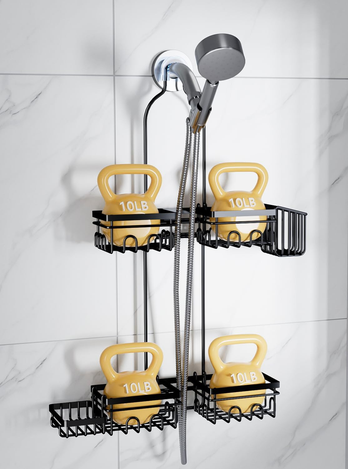Shower Caddy Hanging for Handheld Showerheads, Rustproof Hanging Shower