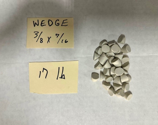 Ceramic Wedge Tumbling Media 3/8" x 7/16" " 17 LB Lot ~ Metal & Rock