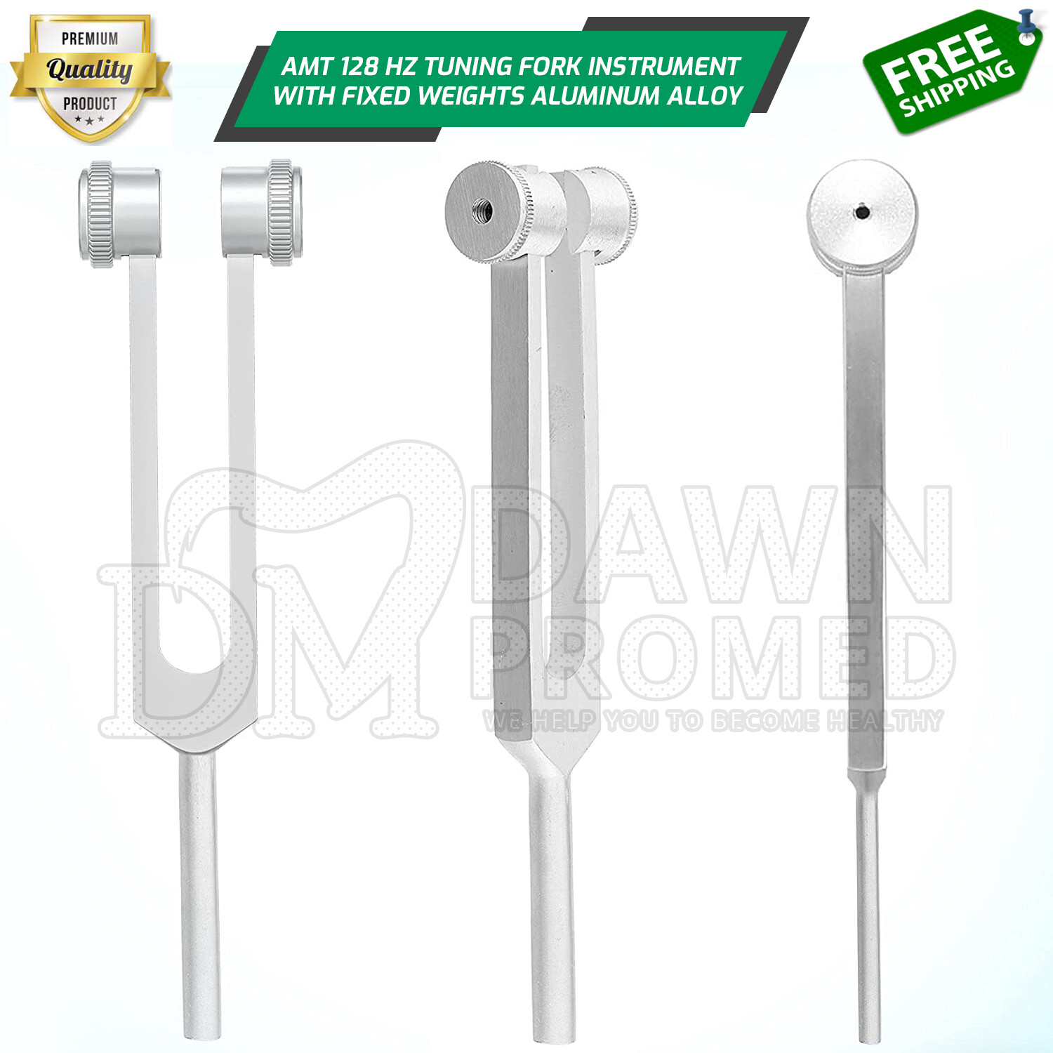 AMT 128 Hz Medical - German Grade Tuning Fork With Fixed Weights, Non-Magnetic