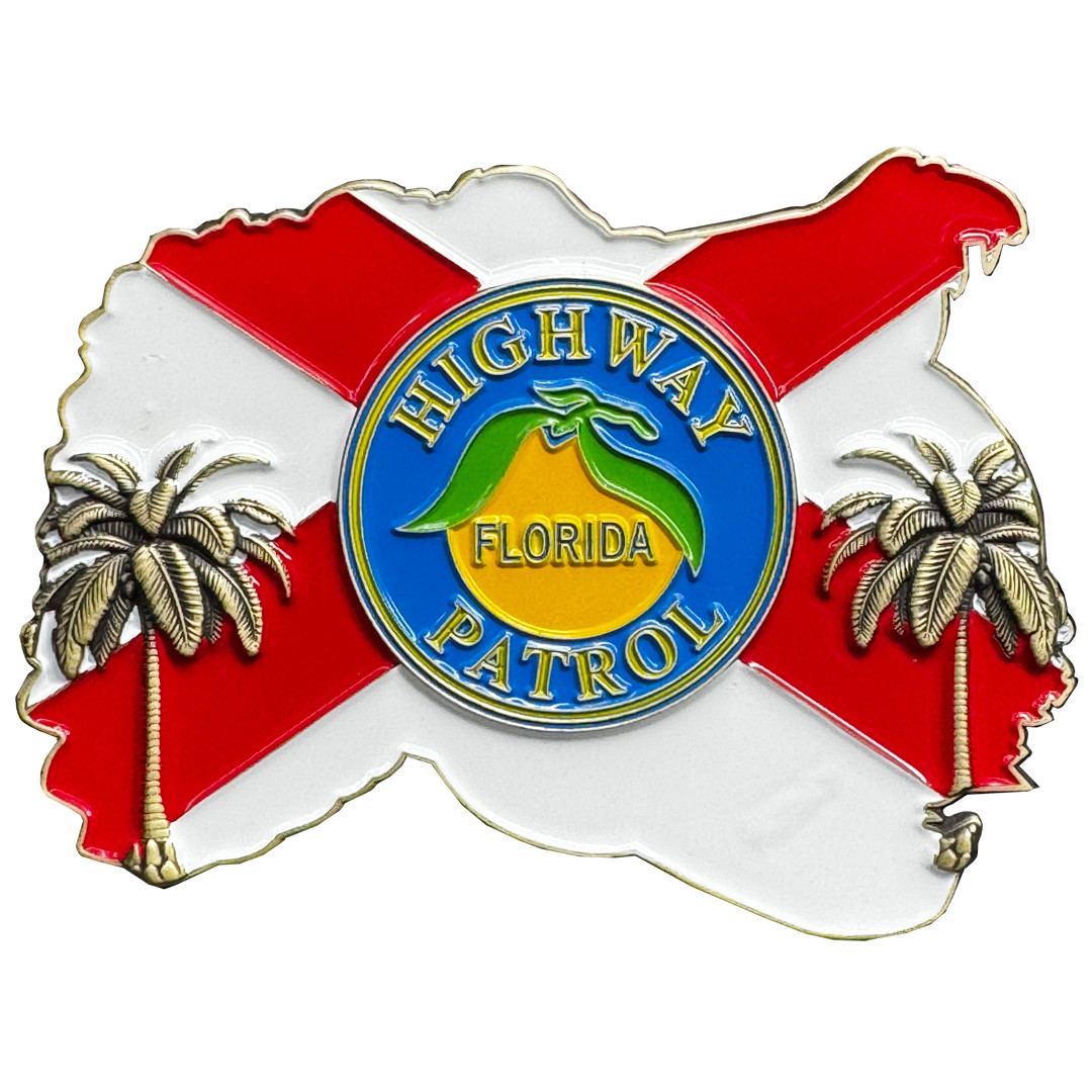 BL14-7 Florida Highway Patrol FHP State Trooper Challenge Coin Alligator Alcatra