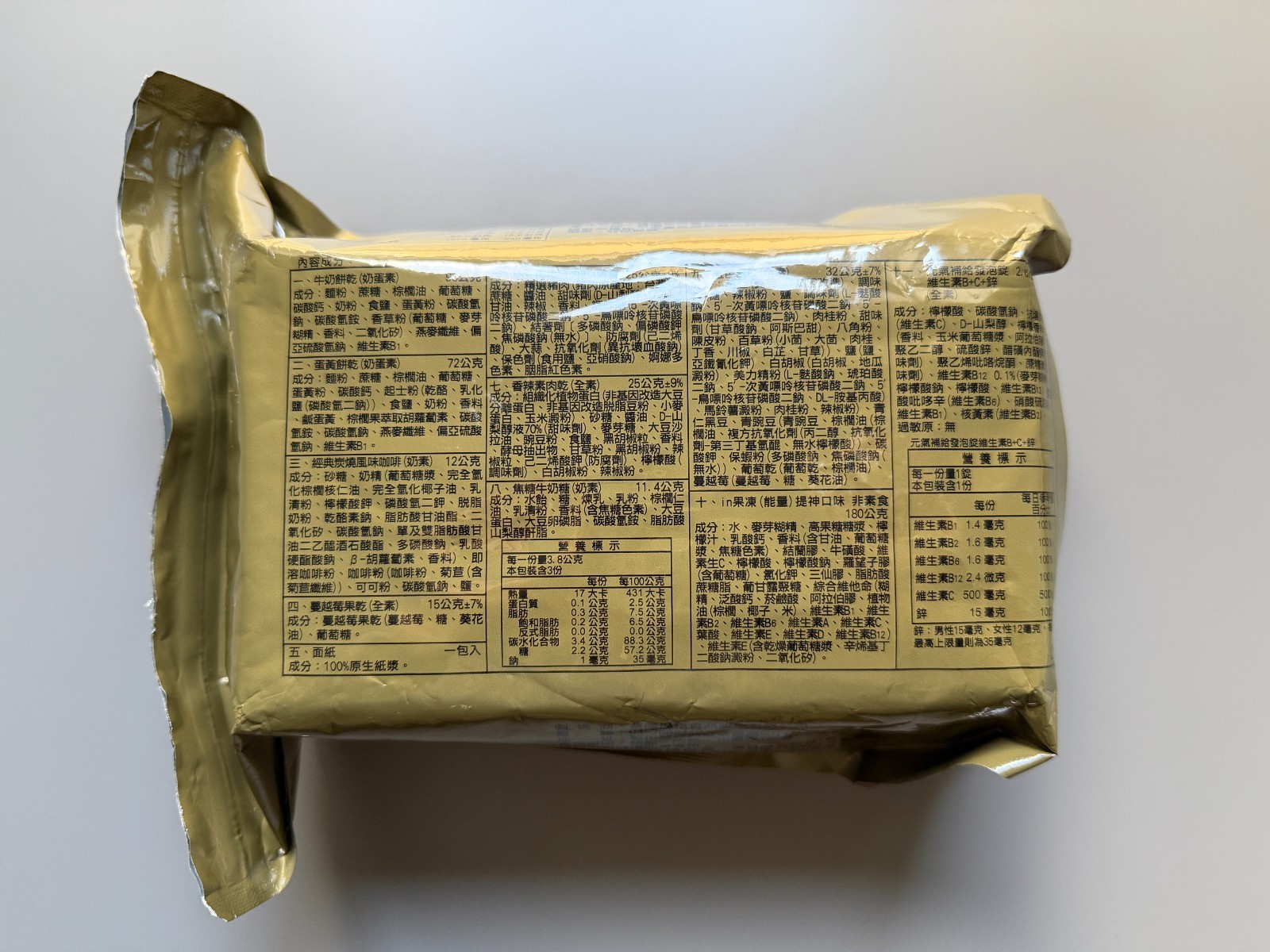 Taiwan ROC Republic of China 24-Hour Army Rations Pack