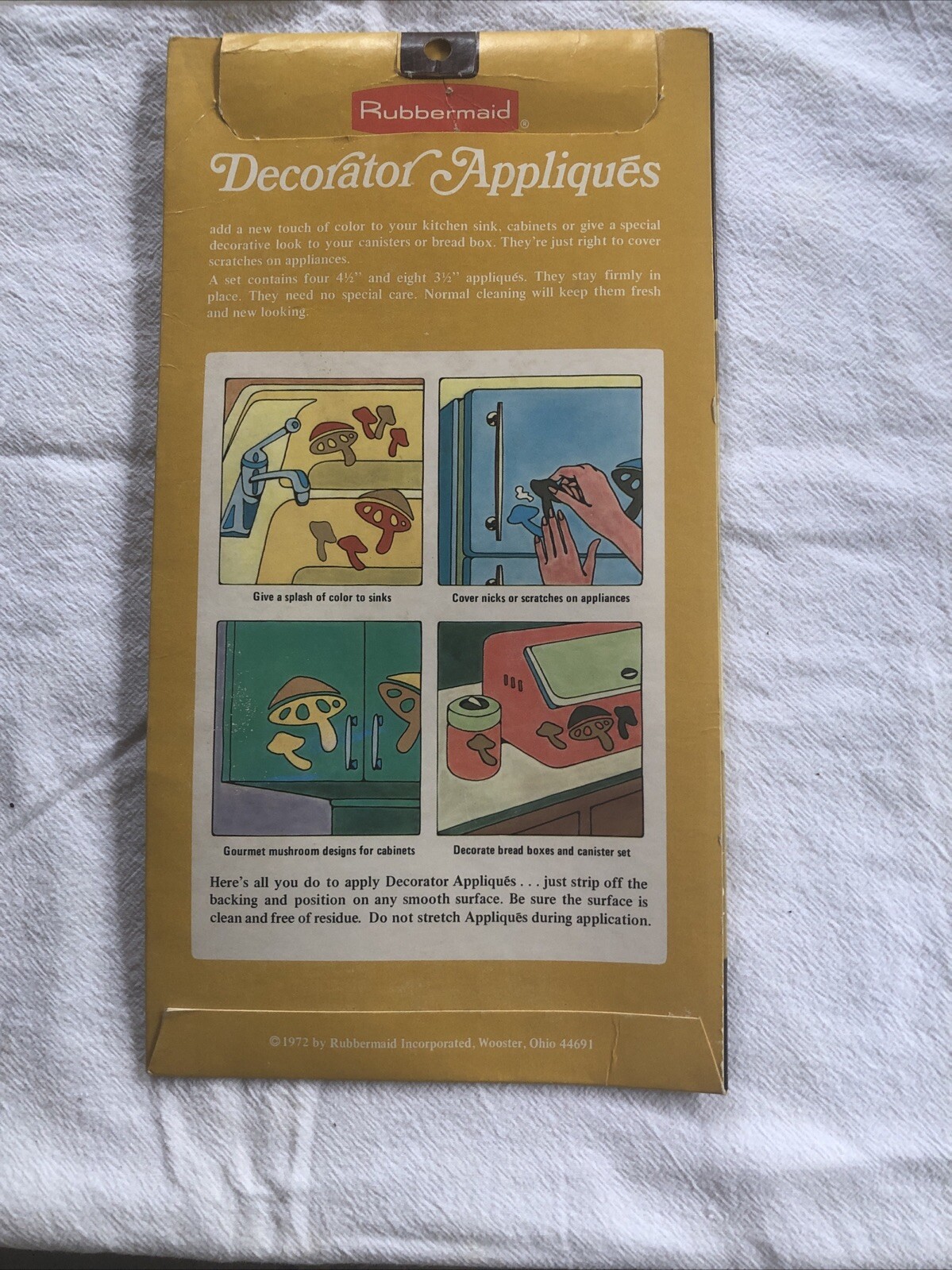 Vintage Rubbermaid Appliqués 1969 & 1972