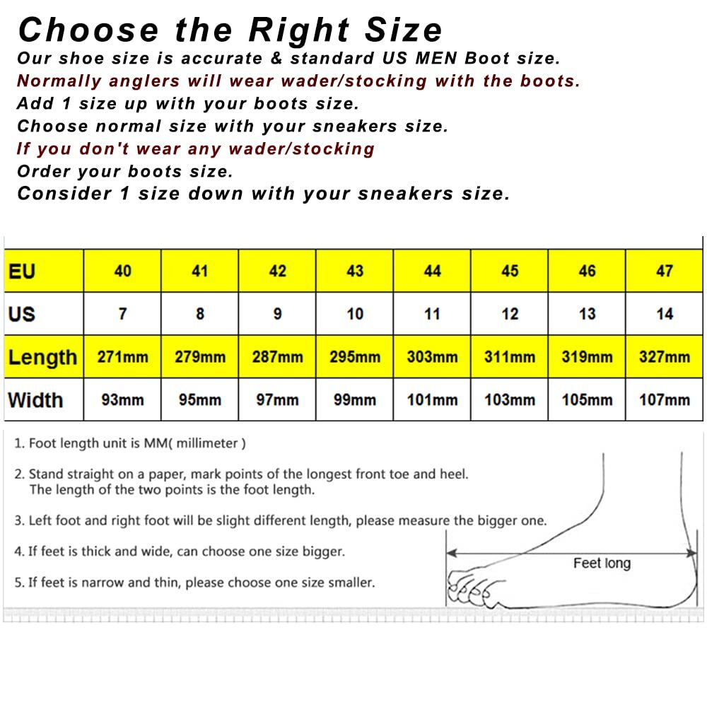 Wading Boots,Waders Boots,Fishing Shoes With Rubber Sole and Studs For Fishing