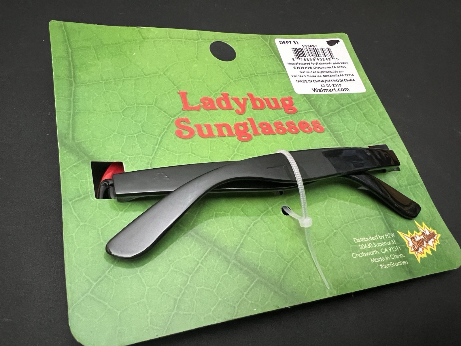 SUN-STACHES Kids One Size Lady Bug Sunglasses 100% UV Protect Impact Resistant