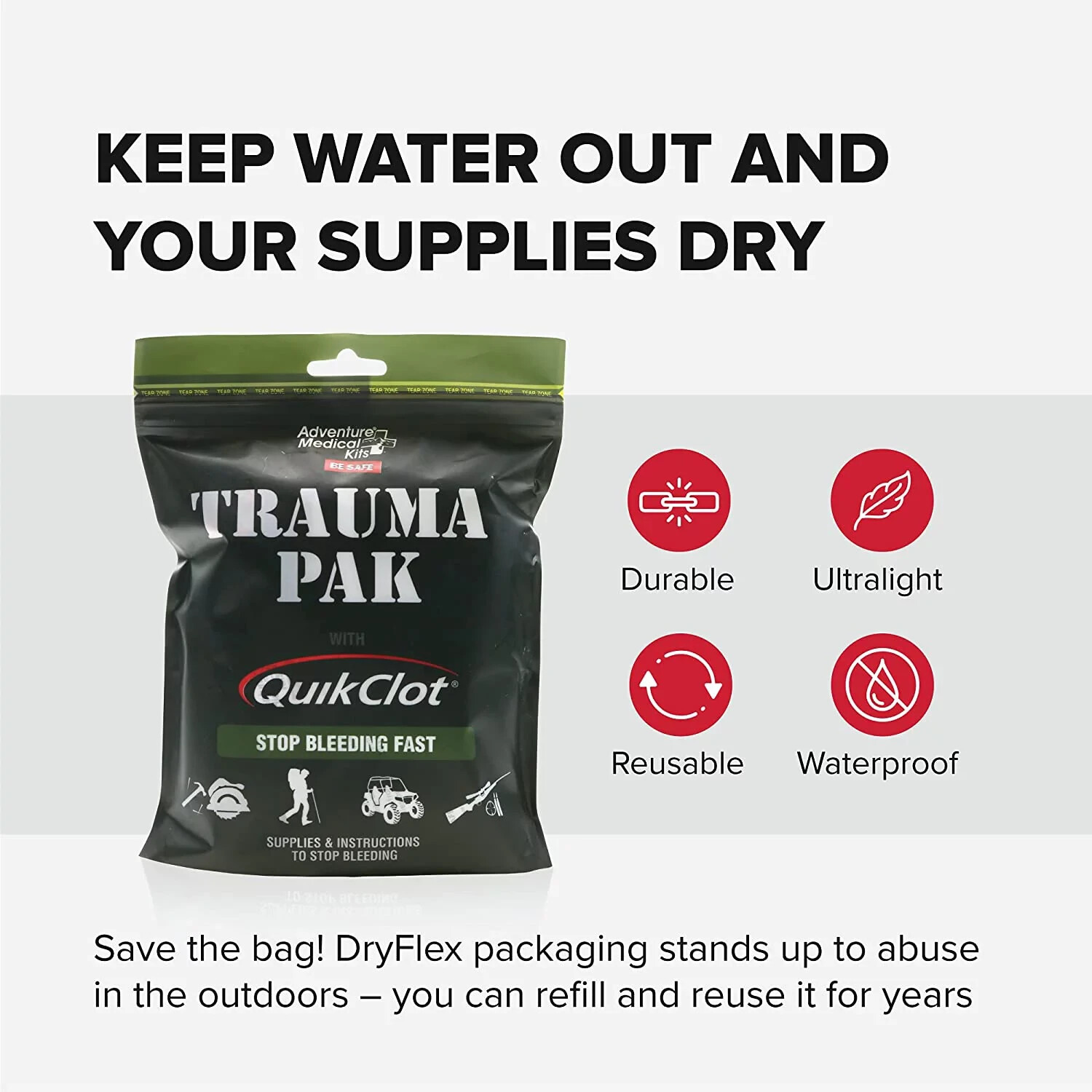 Adventure Medical Kits Trauma Pak with QuikClot