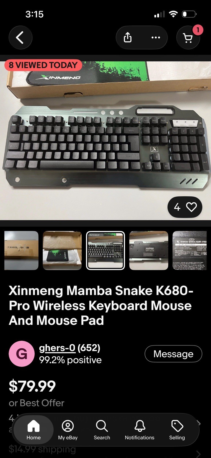 Xinmeng Mamba Snake K680-Pro Wireless Keyboard Mouse And Mouse Pad