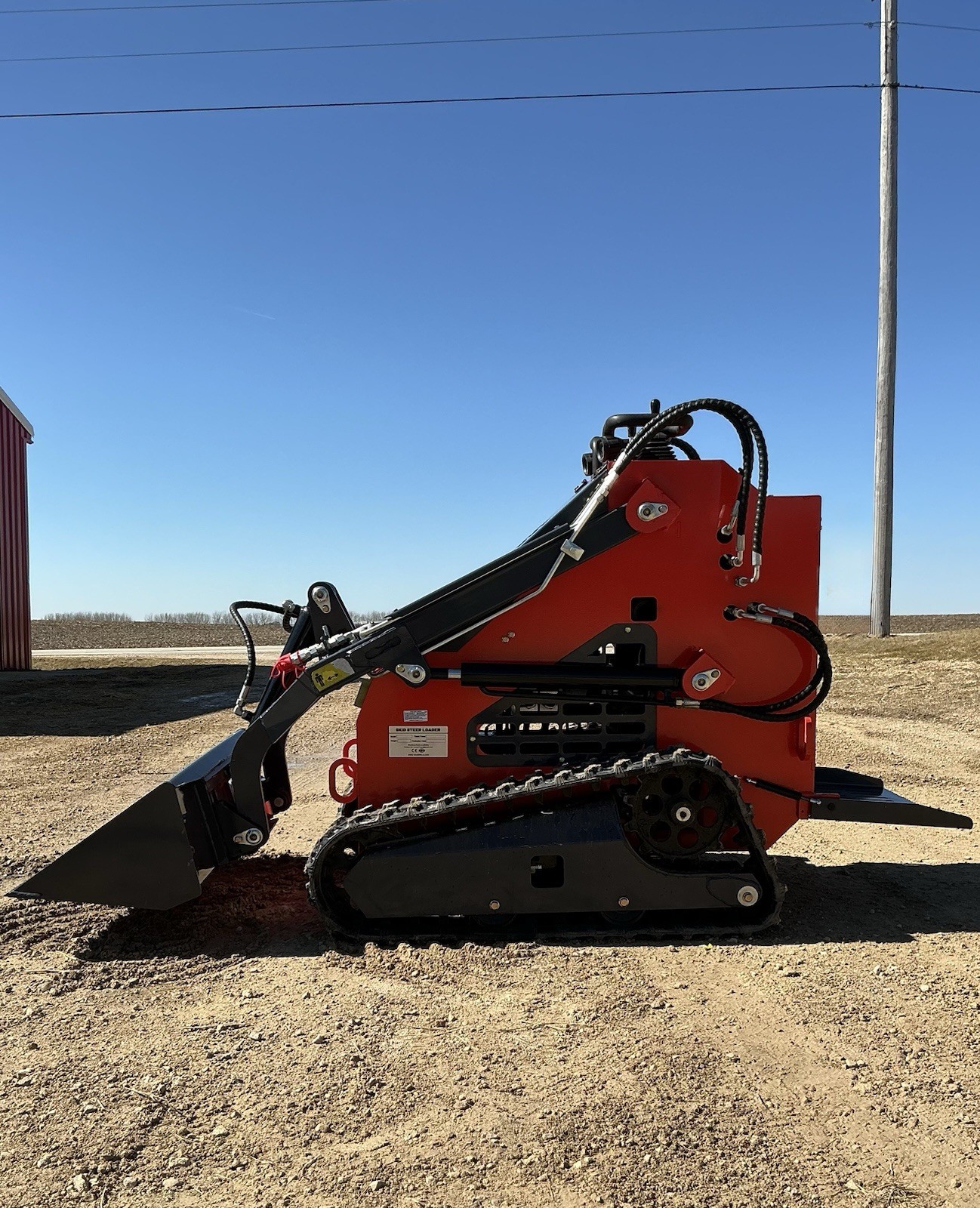 NEW ZJG-380 Mini Skid Loader Stand-On Compact Tracked Loader 13.5HP Engine