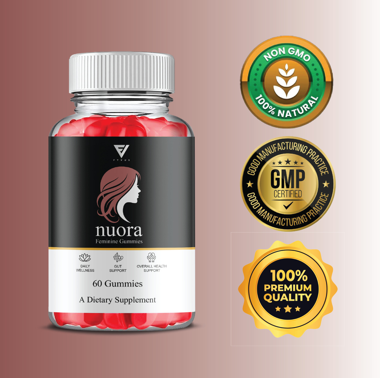 Nuora Feminine Gummies, Nuora Feminine Health Support (60 Gummies)
