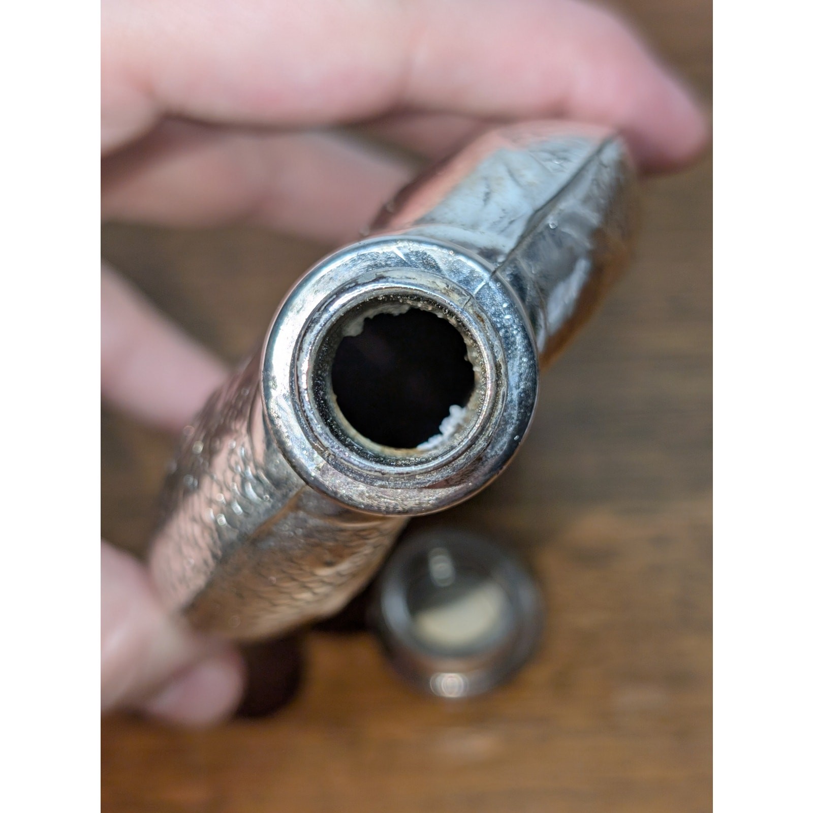 Vintage TOWLE Silverplate Fish Liquor Flask 6"