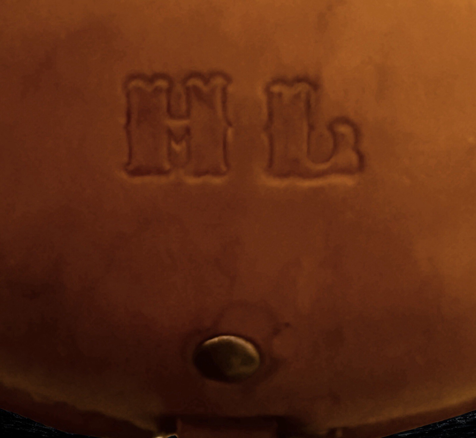 Vintage Hand-Tooled Leather Canteen - Artisan Phoenix Bird Design - 8.5" Round