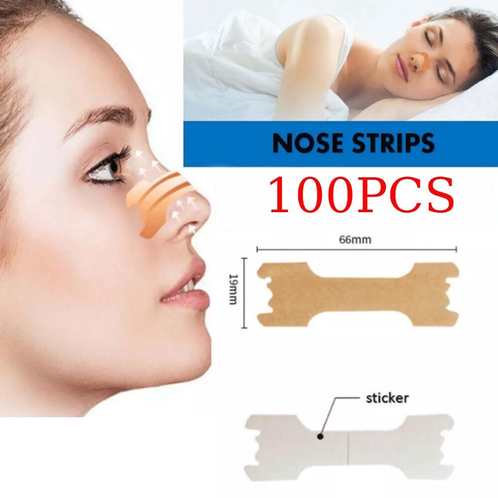 NASAL STRIPS Breathe Nose Better Reduce Snoring Right Sleep Now Apnea Adhesive.