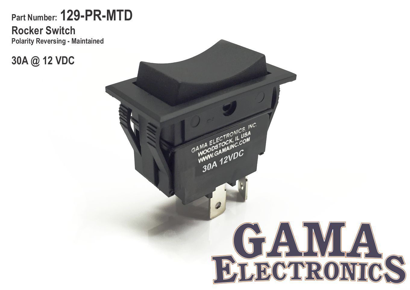 Rocker Switch Polarity Reverse Motor Control Maintained - 129-PR-MTD