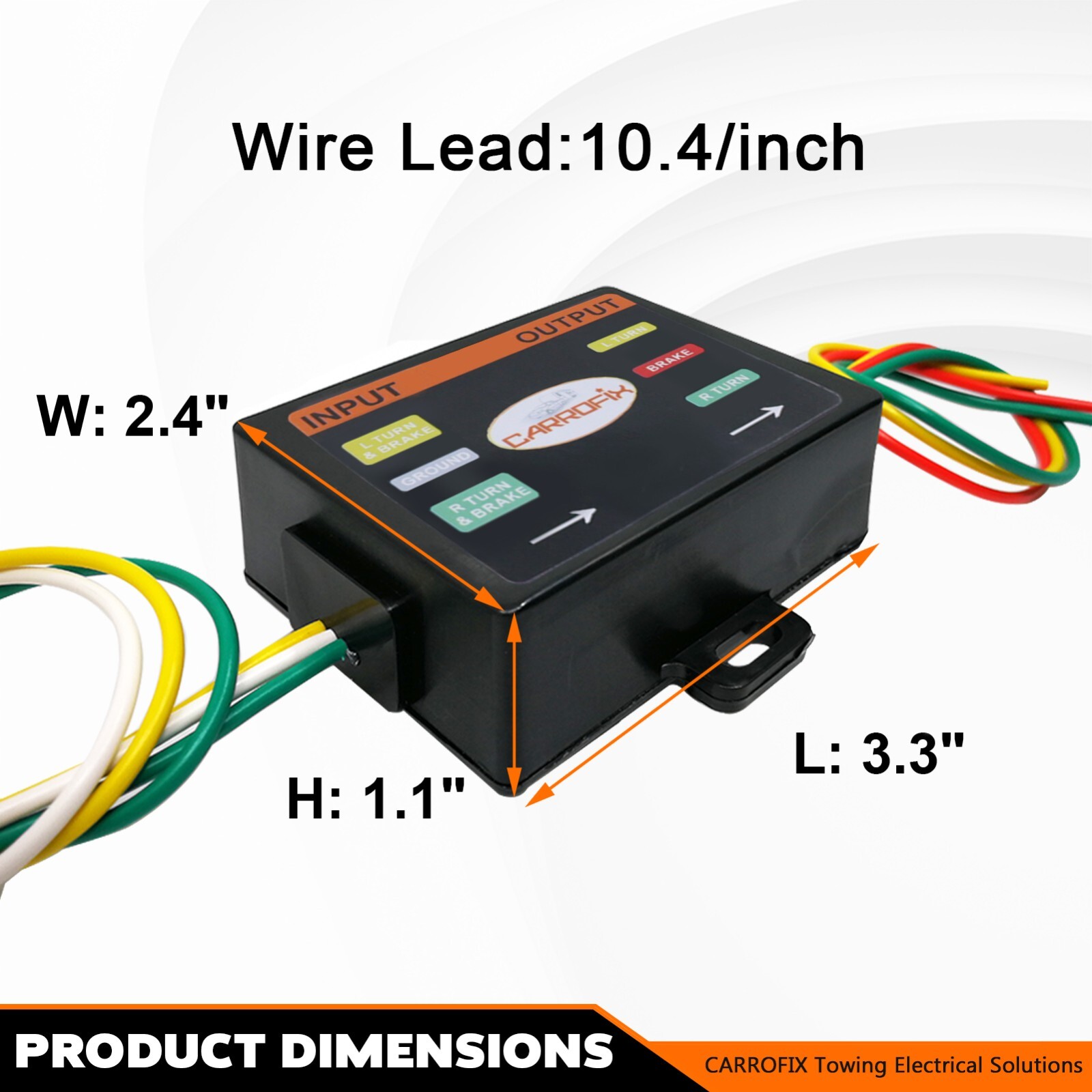 LED Compatible 2 Wire to 3 Wire Tail Light Converter for RV Flat Towing Trailer