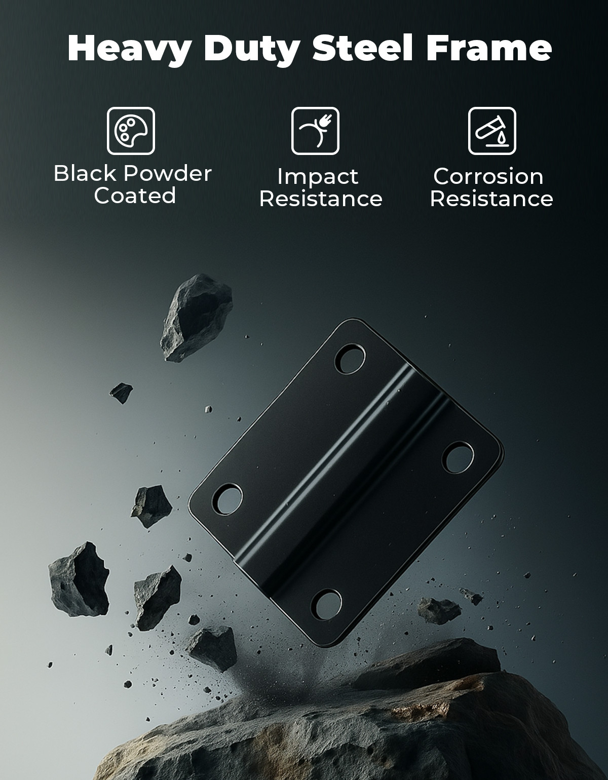 ATV Rear Seat Backrest W/ Steel Frame For Polaris Suzuki Can Am Grizzly Fourtrax