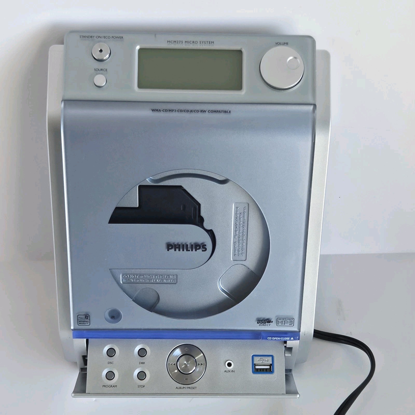 Philips Micro System MCM276R/37 Compact Disc AM/FM CD Player Stereo NO SPEAKERS