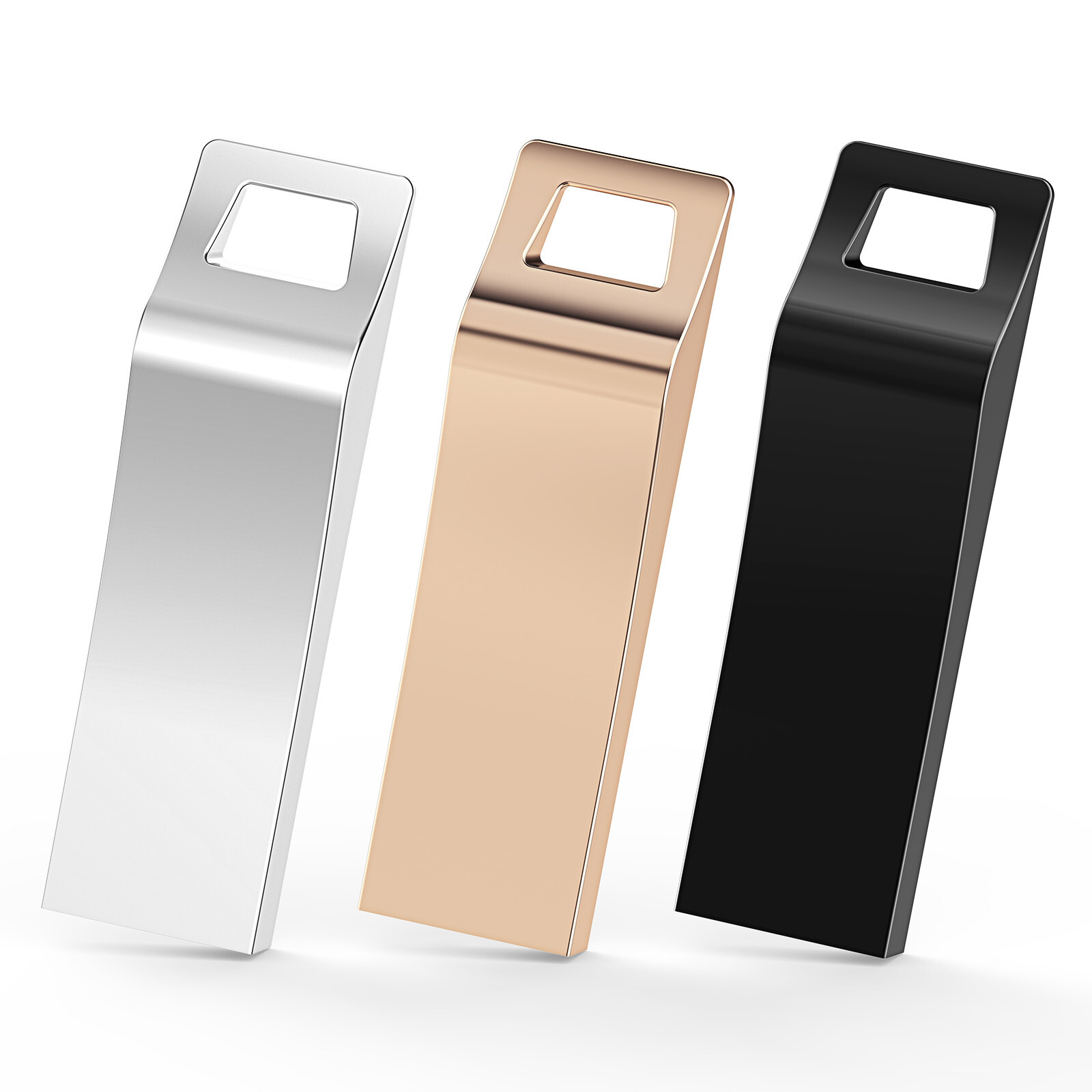 Kootion USB 2.0 2Pcs 32GB Metal Waterproof Flash Drives Memory Stick Gold+Silver