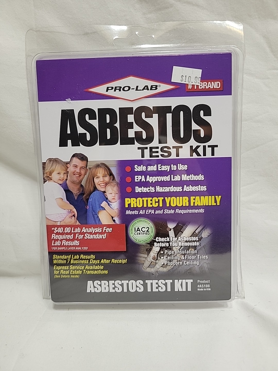 Comprehensive Asbestos Testing Kit - 2 Samples with Quick Report & Analysis