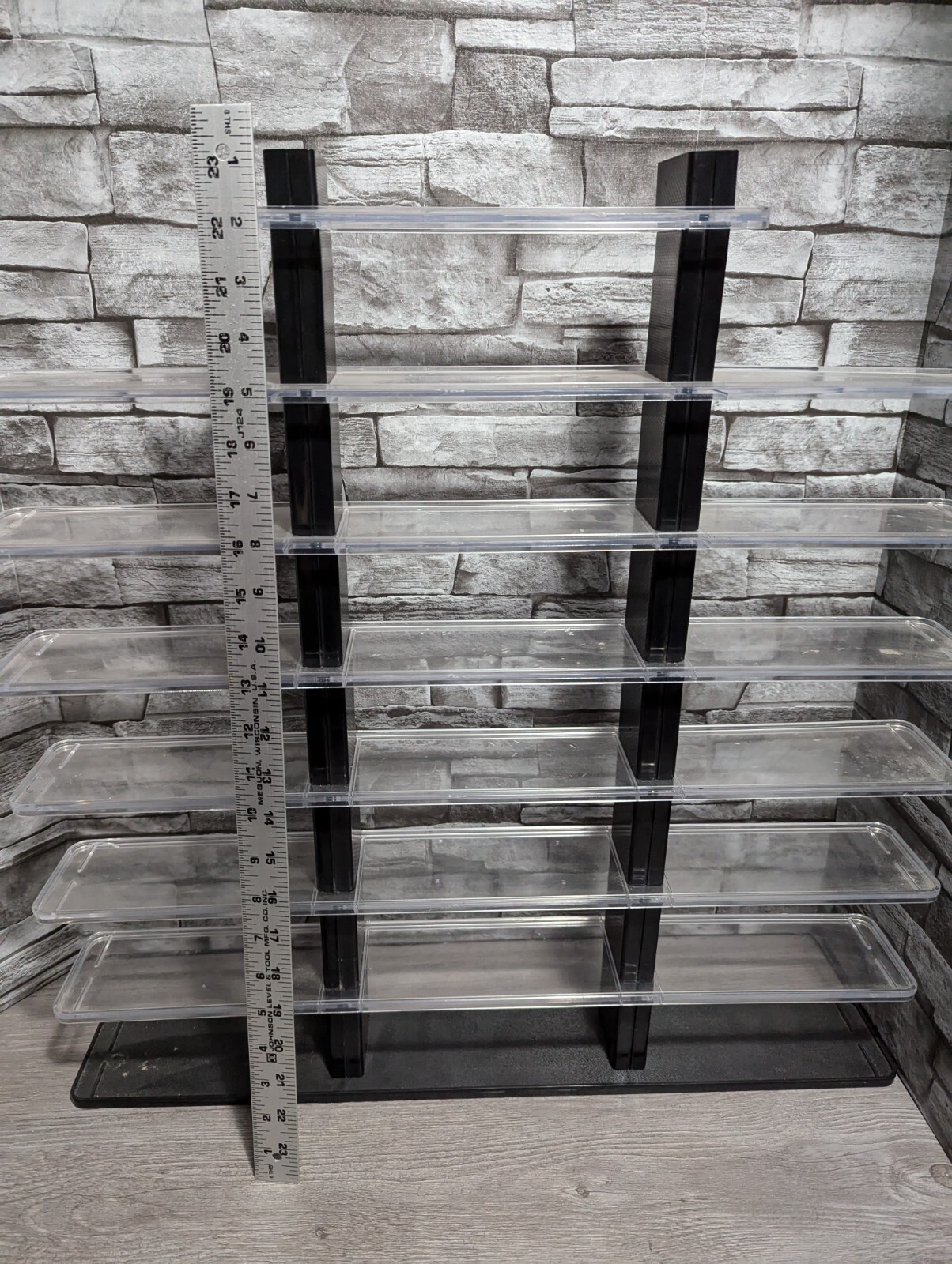 23.5x22.5x3" Acrylic Wall Or Table Display Stand For Figures, Cars, Collectibles