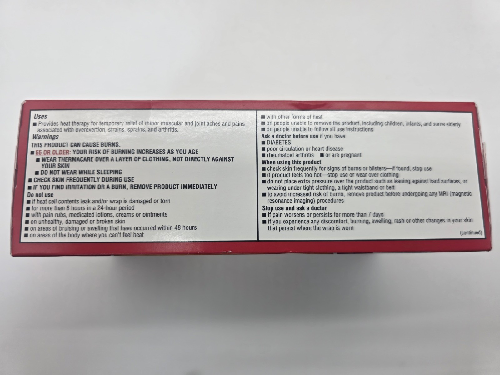 Qty 12 ThermaCare Heatwraps Advanced Lower Back & Hip Pain Heat Therapy L-XL