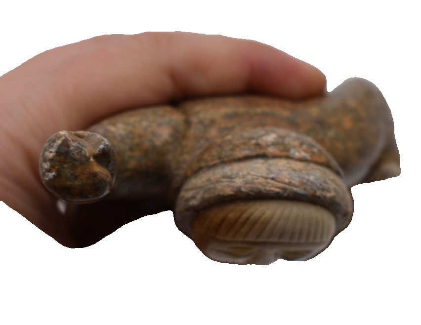 Eskimo Inuit Stone Carving Sculpture of Spearfisherman DAMAGED - SEE NOTES PICS