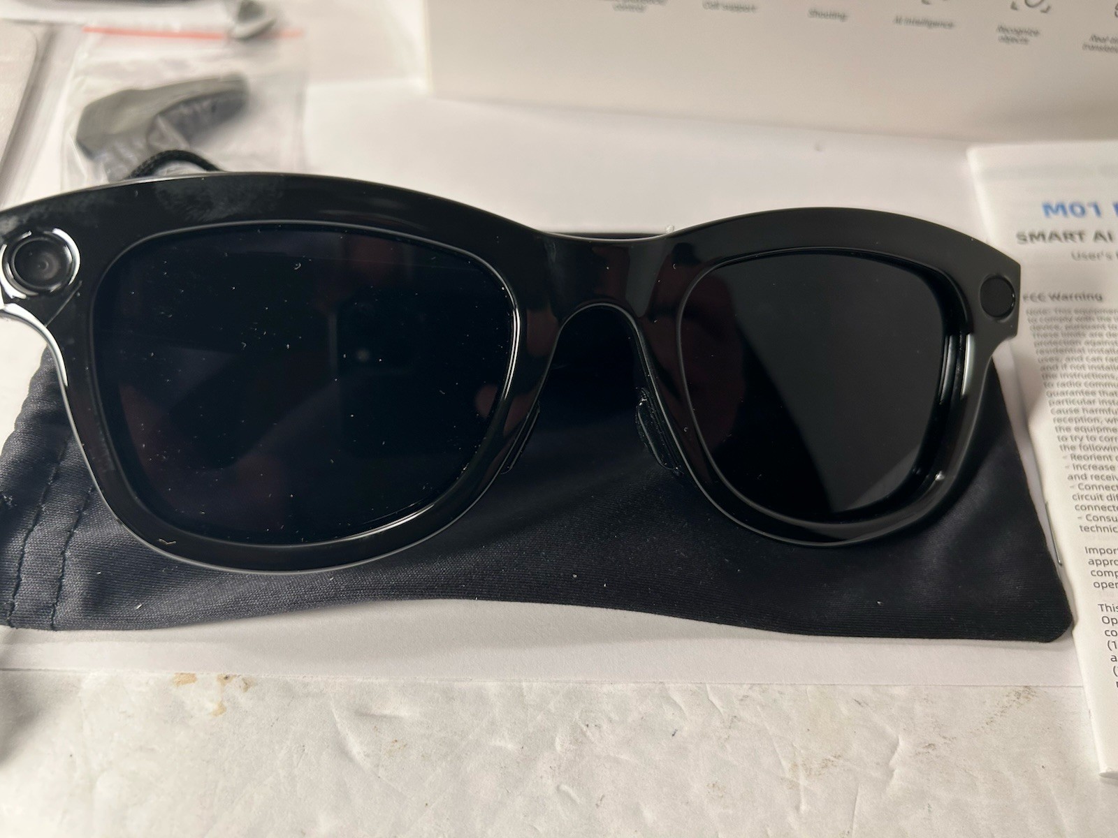 M01 Pro Smart AI Smart SunGlasses 5MP Camera WiFi Bluetooth