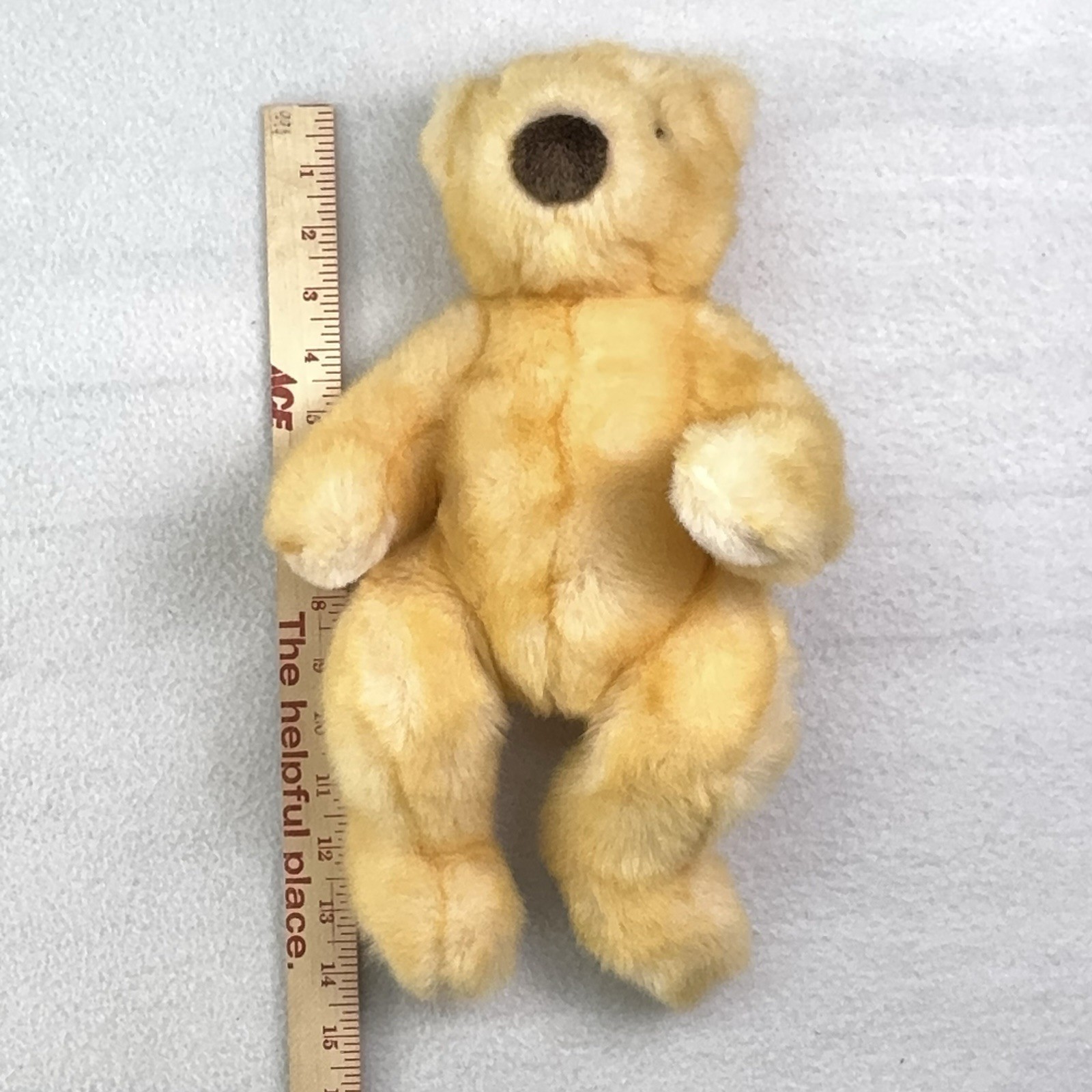 Vtg Ty 1999 Retired Plush Teddy Bear 14” Golden Stuffed Animal Toy Excellent