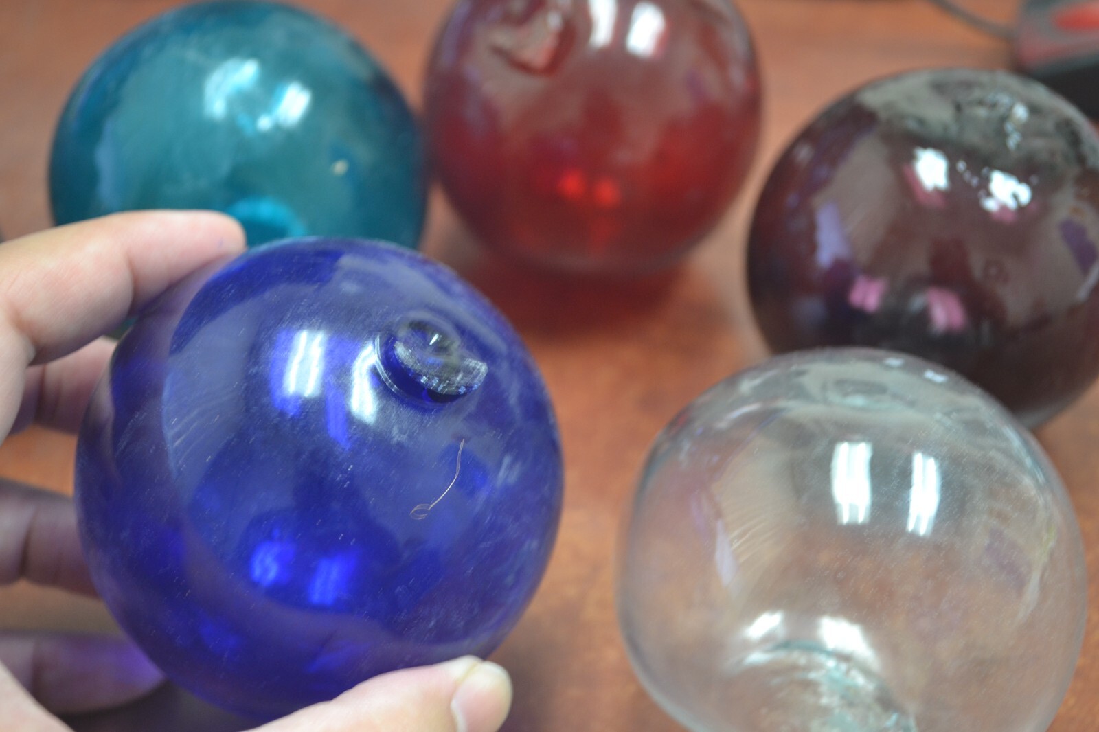 5 PCS REPRODUCTION HAND BLOWN GLASS FLOAT BALL BUOY 3" *PICK YOUR COLORS*
