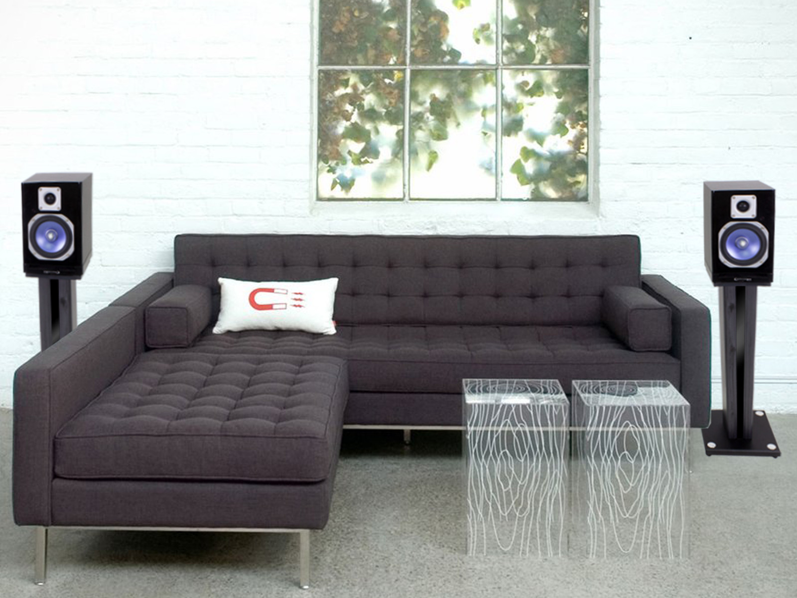 2 Technical Pro MB5000STAND Studio Monitor Bookshelf Home Theater Speaker Stands