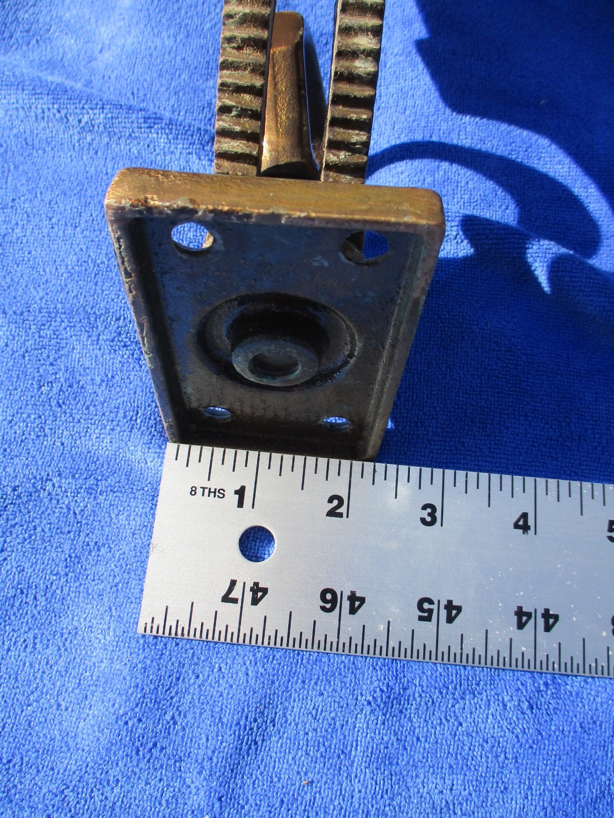 Pair of Bronze / Brass Outrigger Fishing Pole Holder Mounts