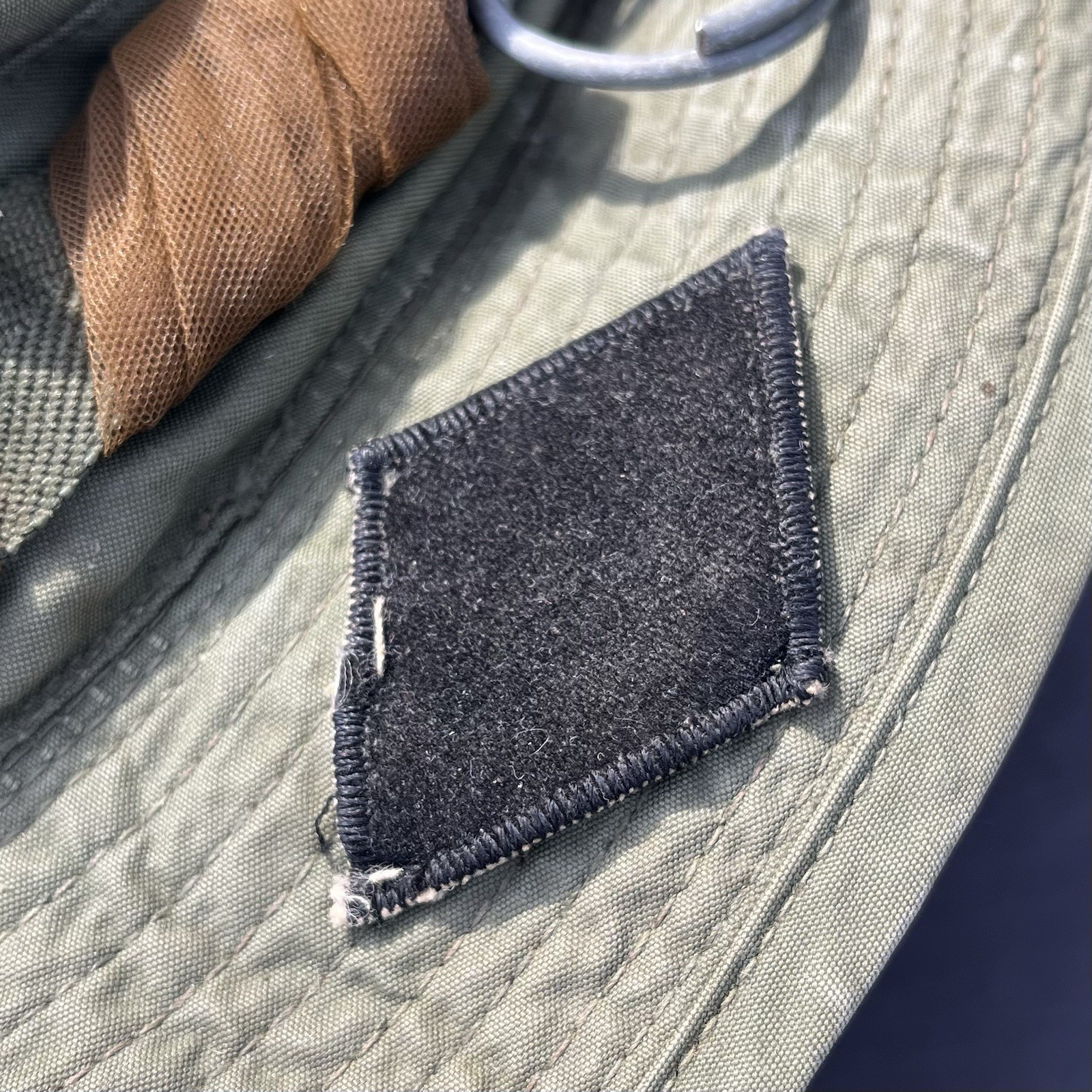 Vietnam War 5th Infantry Division Poplin Boonie Theatre Made Patch Grenade Pins