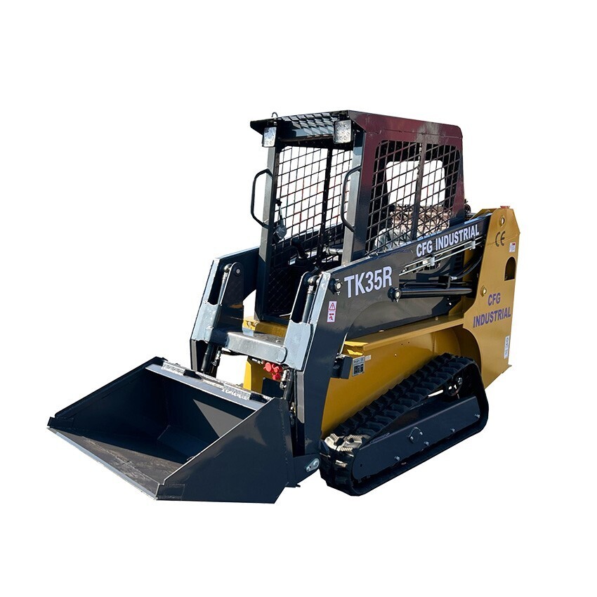 CFG 1.5 Ton Mini Compact Crawler Track Skid Steer Loader EPA Gas Engine Vertical