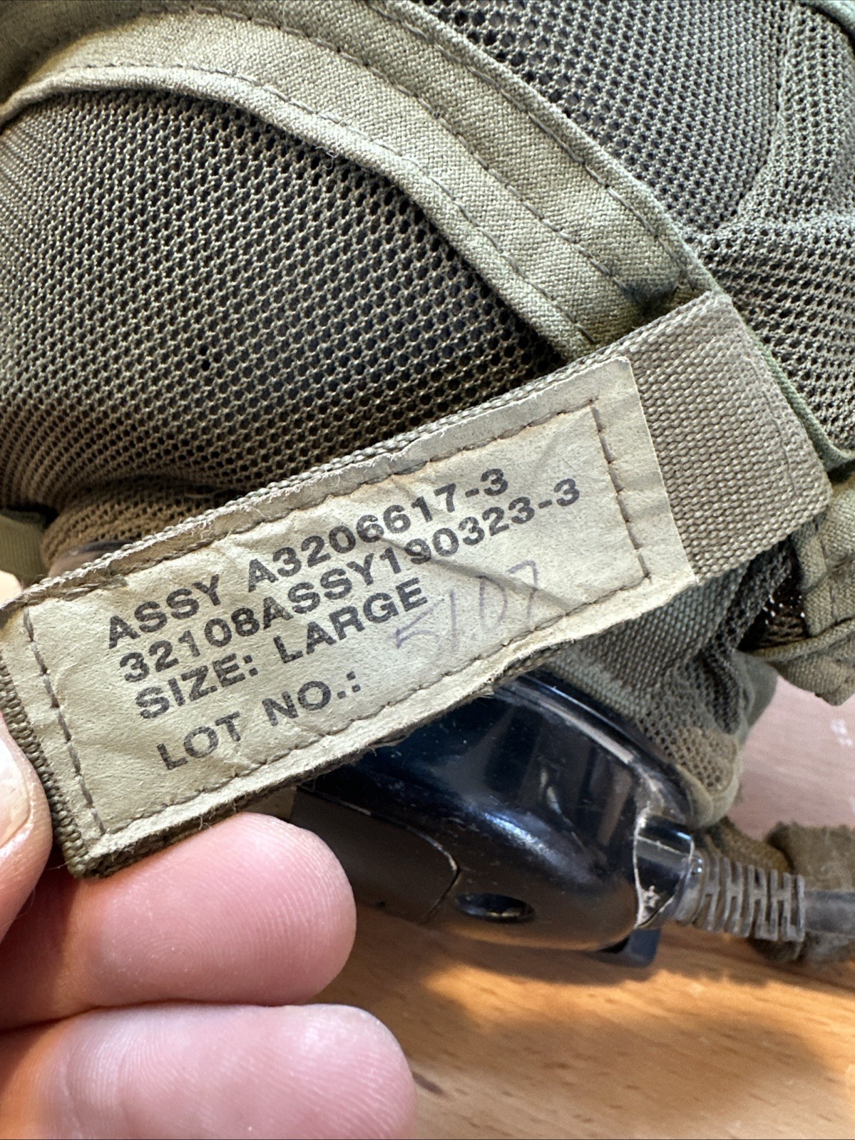 USED CVC TANKER CREWMAN HELMET TACTICAL HEADSET LINER BOSE COMMS BOOM MIC LARGE